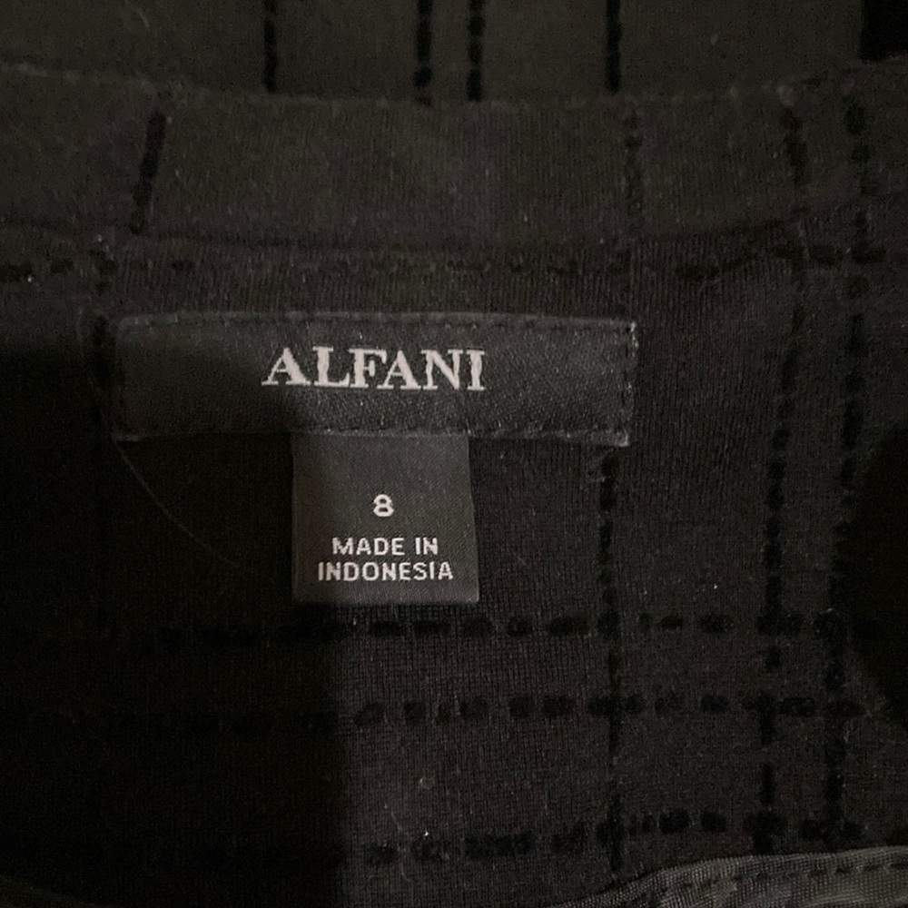 Alfani Black Grid Pattern Blazer